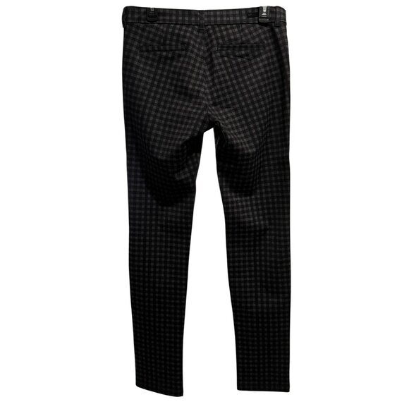 KUT From The Kloth Elyse Black & Gray Check Slim Leg Pants Career Office 8 Tall - Picture 5 of 8
